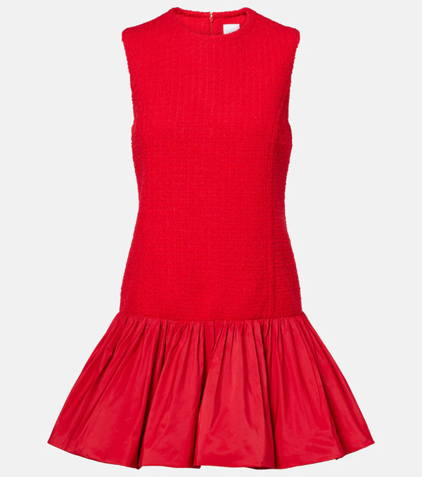  Patou Patou Tweed And Faille Minidress 