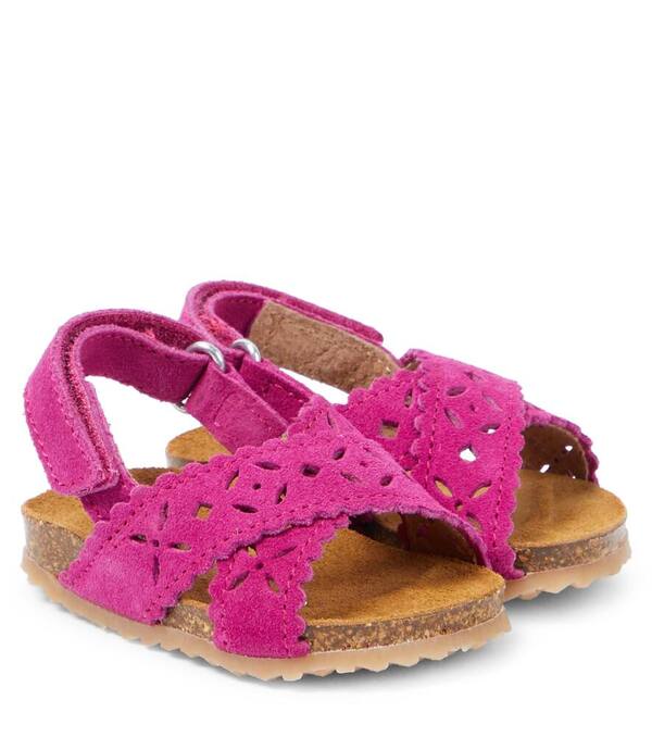  Pepe Pepe Baby Lampone Suede Sandals 