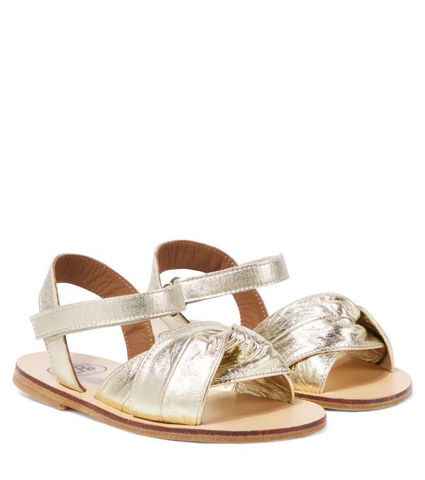  Pepe Pepe Metallic Leather Sandals 