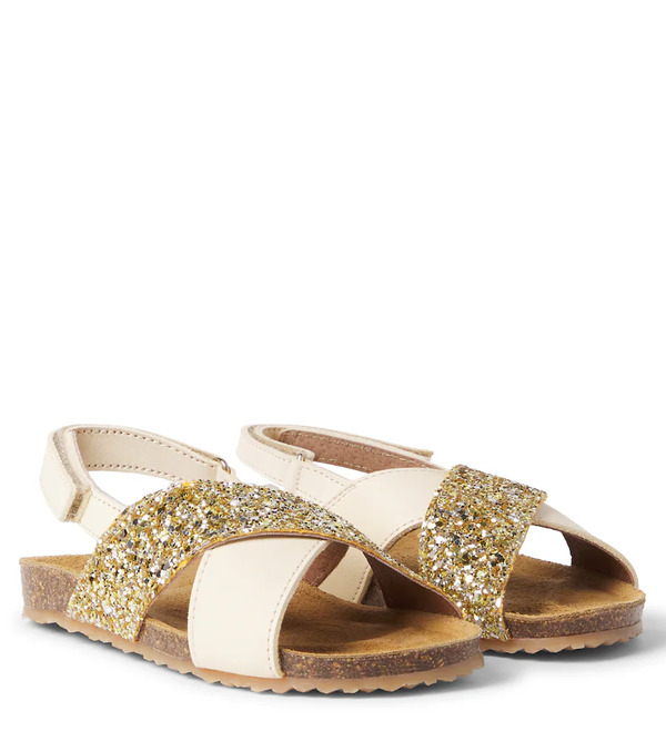  Pepe Pepe Sequined Leather Sandals 