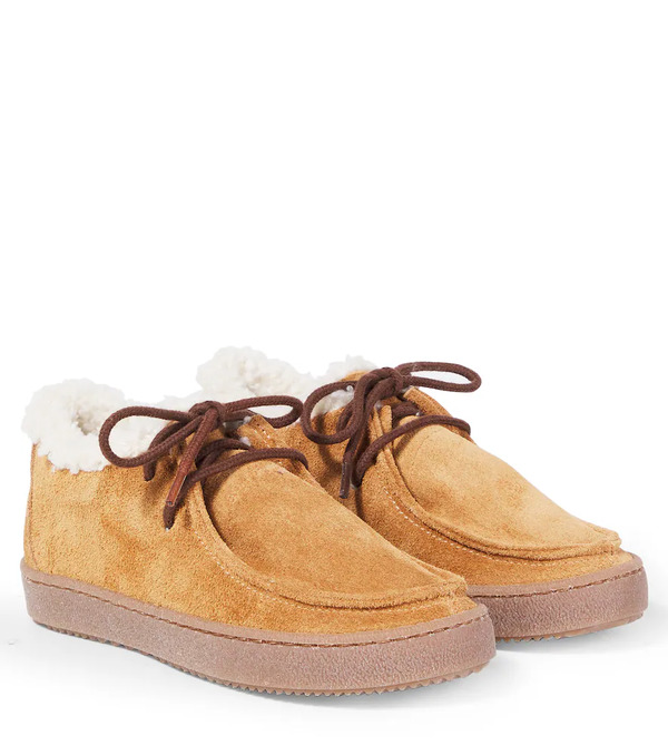  Pepe Pepe Shearling-lined Suede Moccasins 