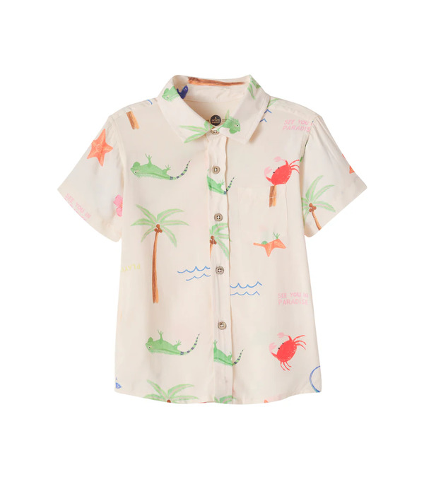  Pepita&me Pepita&me Printed Bowling Shirt 