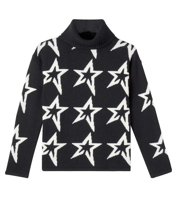 Perfect Moment Kids Perfect Moment Kids Turtleneck Intarsia Wool Sweater 