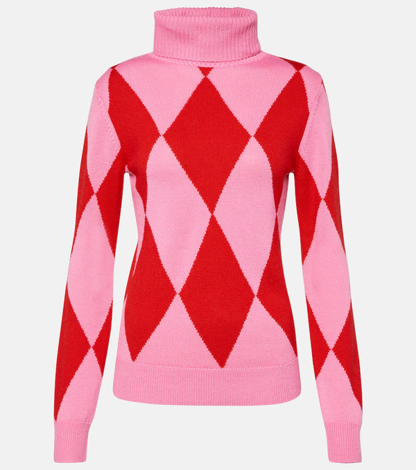  Perfect Moment Perfect Moment Turtleneck Intarsia Wool Sweater 