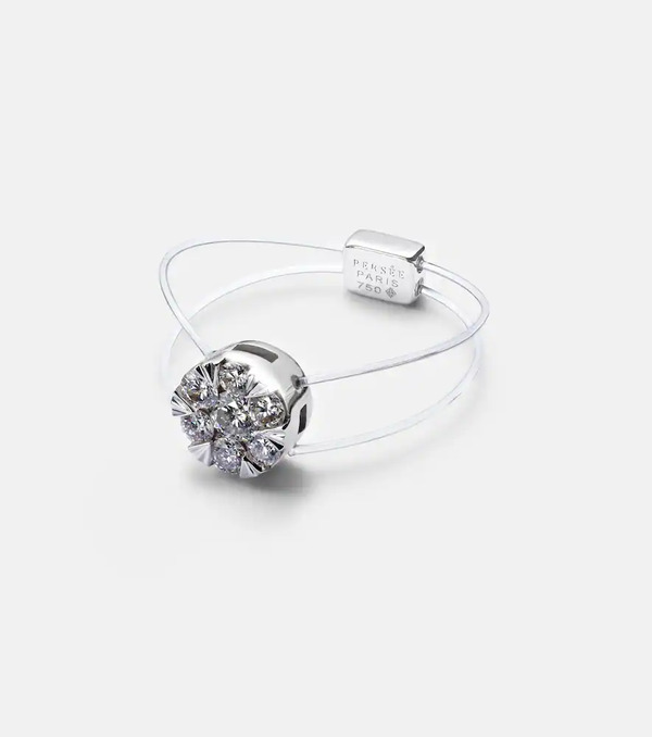  Persee Persee Floating 18kt White Gold Ring With Diamond 