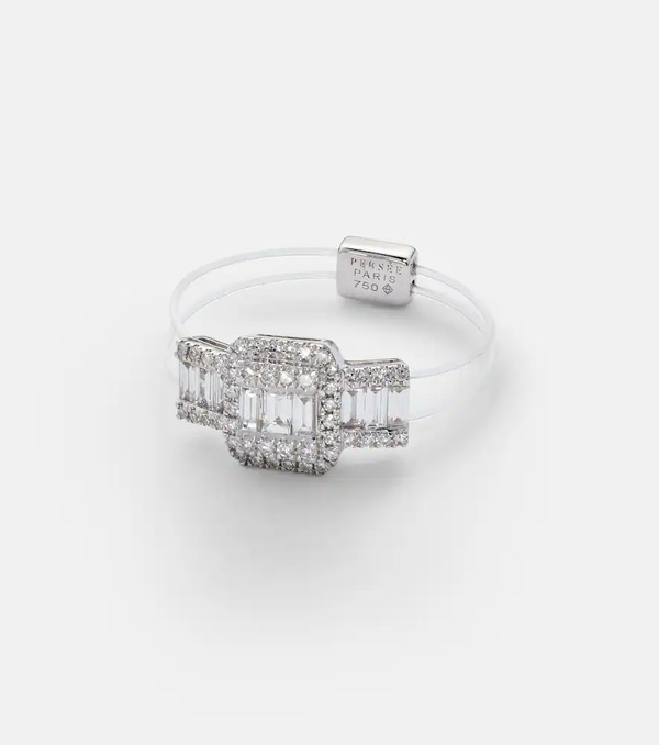  Persee Persee Floating 18kt White Gold Ring With Diamonds 