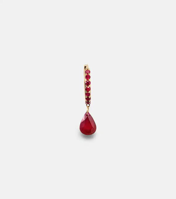  Persee Persee Piercing 18kt Gold Single Earring With Ruby 