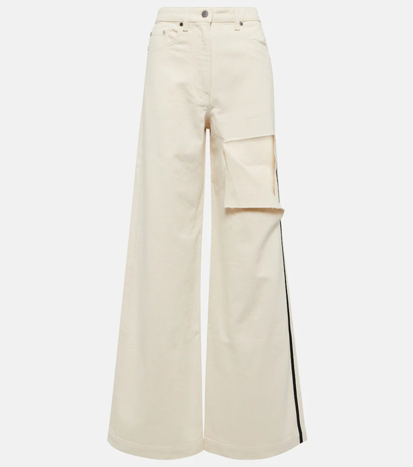  Peter Do Peter Do Distressed High-rise Wide-leg Jeans 