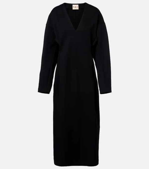  Plan C Plan C Cotton-blend Midi Dress 