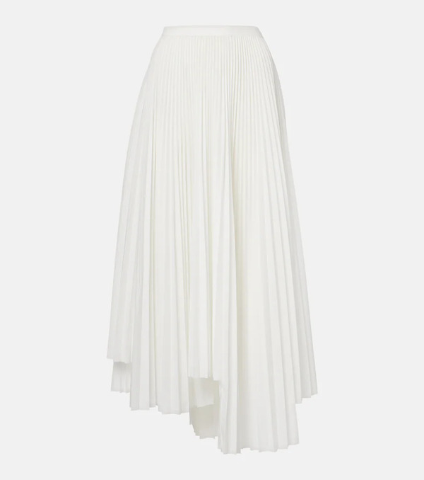  Plan C Plan C Plisse Asymmetric Muslin Maxi Skirt 