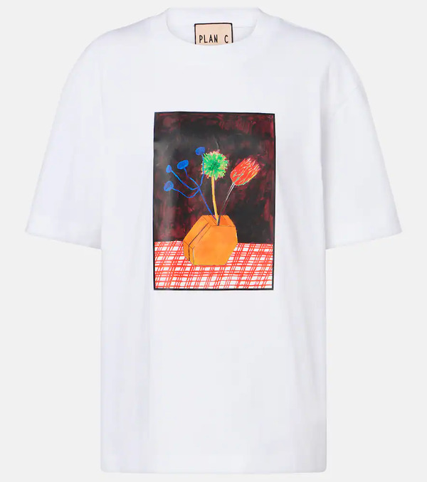  Plan C Plan C Printed Cotton Jersey T-shirt 