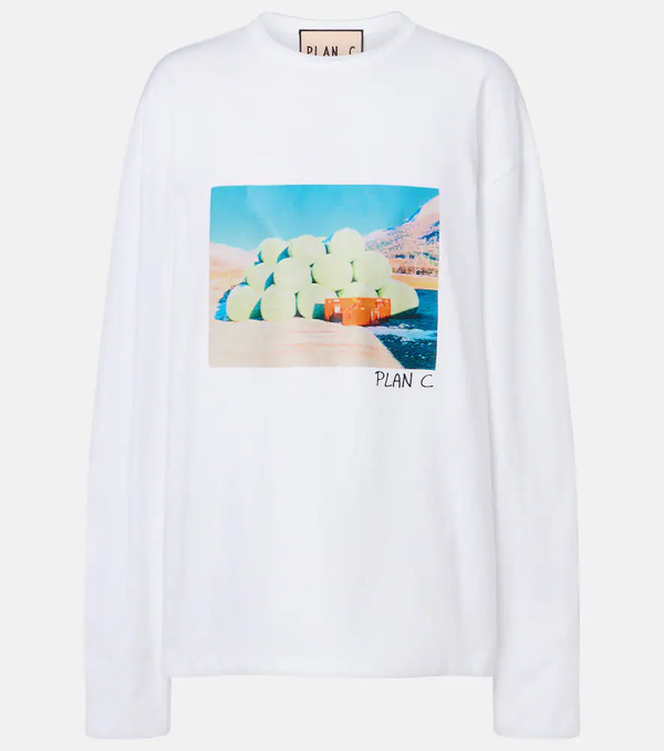  Plan C Plan C Printed Cotton Jersey T-shirt 