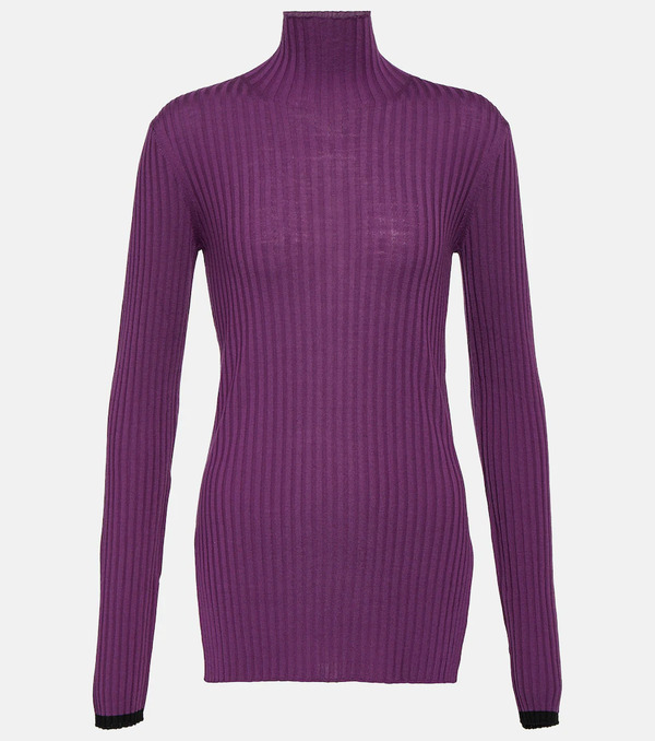  Plan C Plan C Ribbed-knit Wool Sweater 