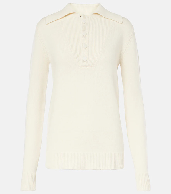  Plan C Plan C Wool And Cashmere Polo Sweater 