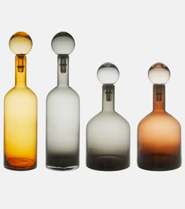  Polspotten Polspotten Bubbles And Bottles Large Set Of 4 Glass Bottles 