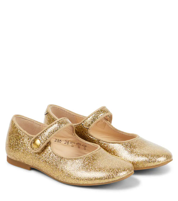  Pom D'api Pom D'api Daisy Baby Glitter Mary Jane Flats 