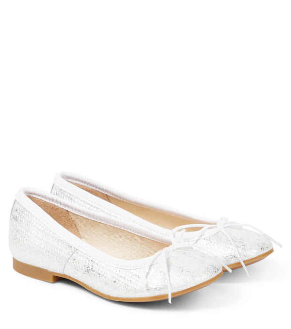 Pom D'api Pom D'api Dory Metallic Leather Ballet Flats 