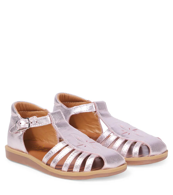  Pom D'api Pom D'api Metallic Leather Gladiator Sandals 