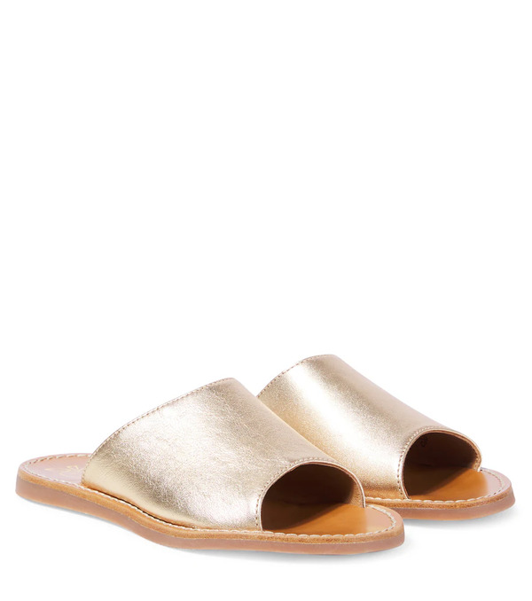  Pom D'api Pom D'api Plage Curv Metallic Leather Sandals 