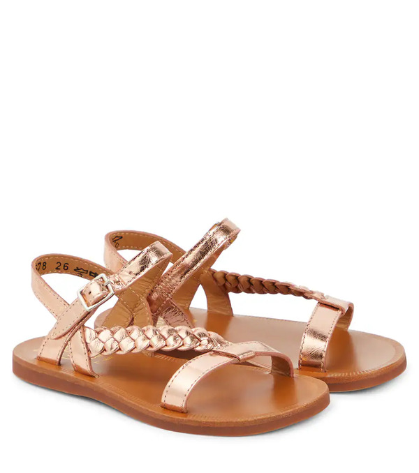  Pom D'api Pom D'api Plagette Antik Metallic Leather Sandals 
