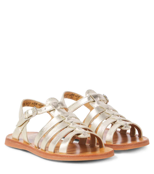  Pom D'api Pom D'api Plagette Strap Metallic Leather Sandals 