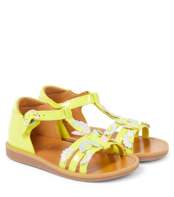  Pom D'api Pom D'api Poppy Multi Daisy Leather Sandals 