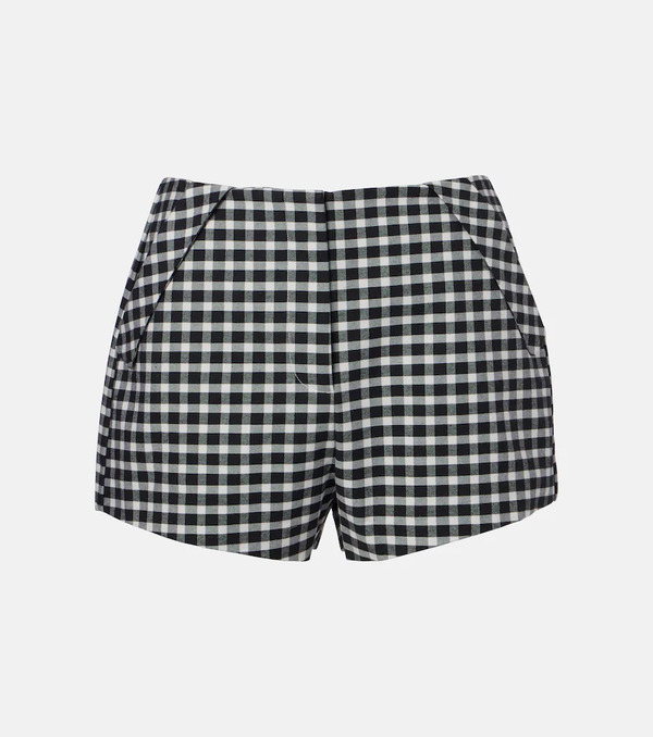  Posse Posse Chiara Gingham Cotton-blend Shorts 