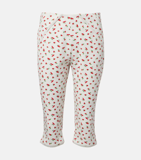  Posse Posse Ebony Printed Cotton-blend Capri Pants 