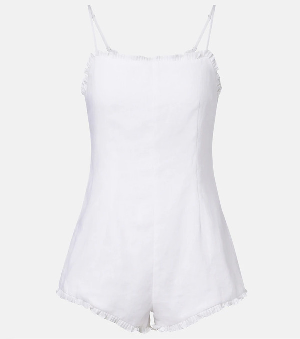  Posse Posse Florence Ruffled Linen Romper 