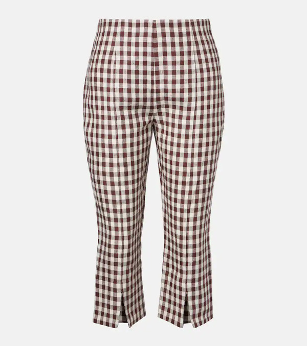  Posse Posse Sadie Gingham Linen Capri Pants 