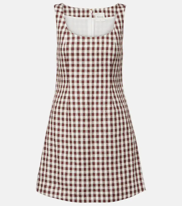 Posse Posse Sadie Gingham Linen Minidress 
