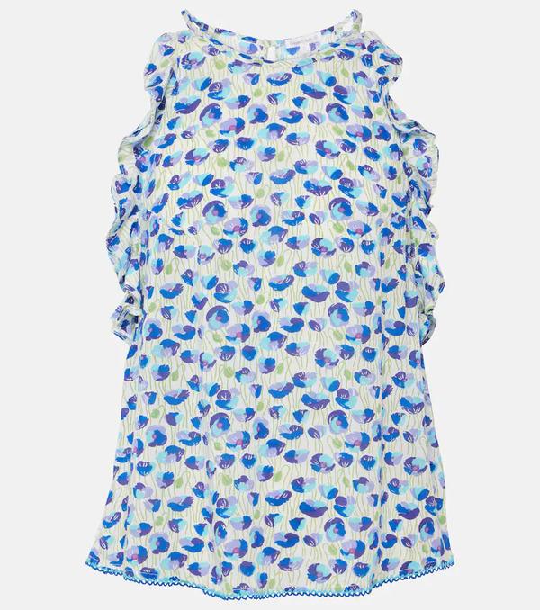  Poupette St Barth Poupette St Barth Alida Printed Ruffled Top 