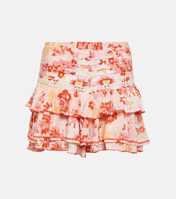  Poupette St Barth Poupette St Barth Alizee Ruffled Miniskirt 