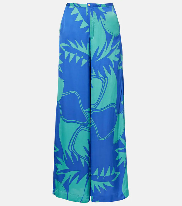  Poupette St Barth Poupette St Barth Clea Printed Wide-leg Pants 