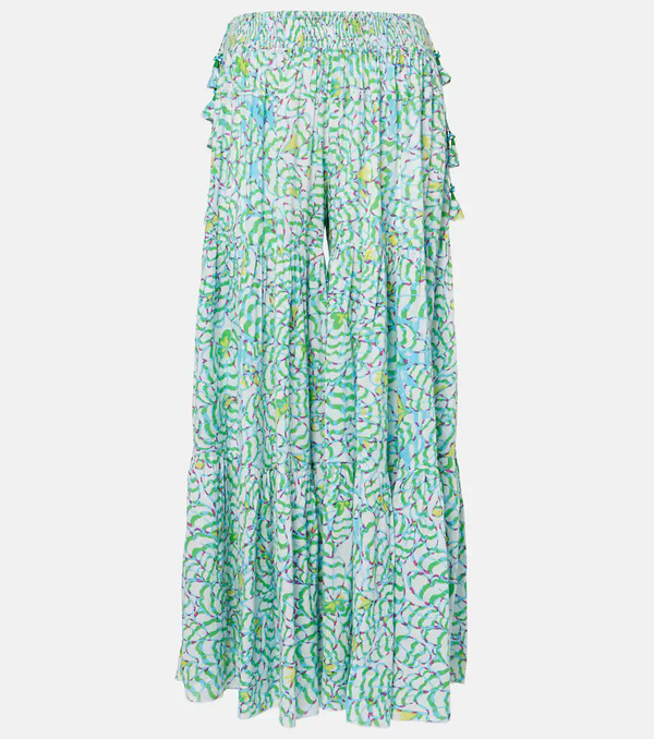  Poupette St Barth Poupette St Barth Colleen Printed Wide-leg Pants 