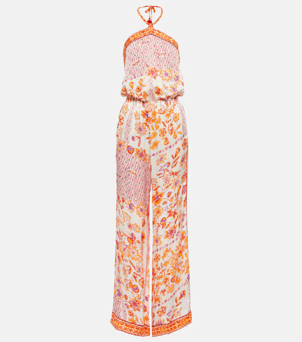  Poupette St Barth Poupette St Barth Isabelle Printed Halterneck Jumpsuit 