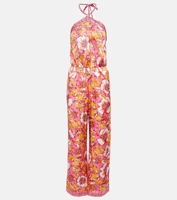  Poupette St Barth Poupette St Barth Isabelle Printed Halterneck Jumpsuit 