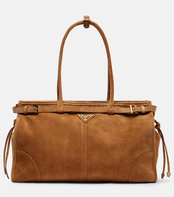  Prada Prada Prada Bonnie Large Suede Tote Bag 