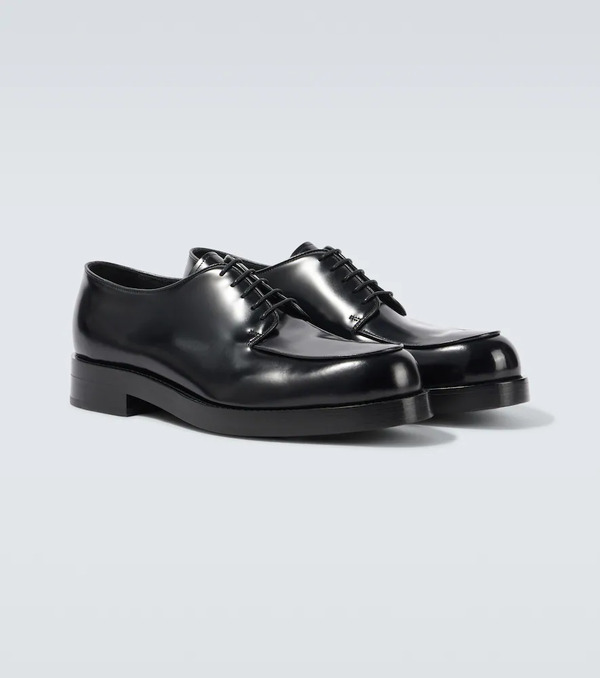  Prada Prada Brushed Leather Derby Shoes 