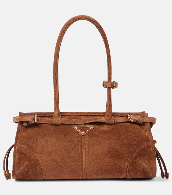  Prada Prada Prada Buckle Small Leather Tote Bag 