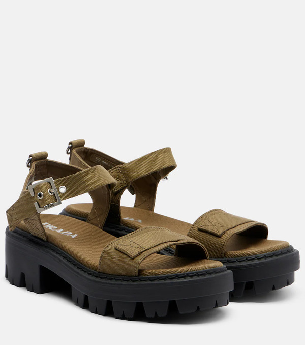  Prada Prada Canvas Sandals 