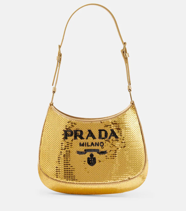  Prada Prada Prada Cleo Small Sequined Shoulder Bag 