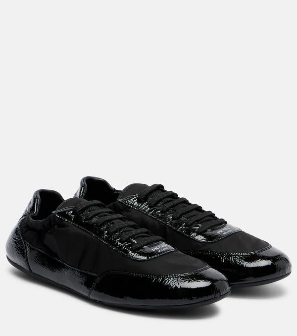  Prada Prada Collapse Re-nylon And Leather Sneakers 