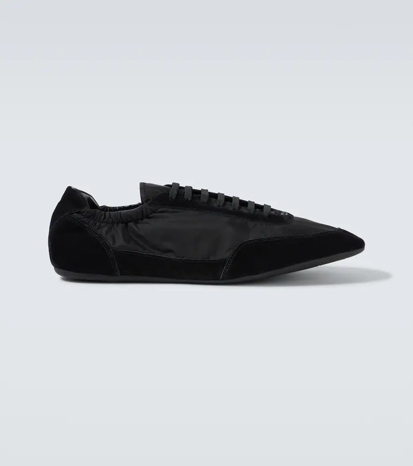  Prada Prada Collapse Re-nylon And Suede Sneakers 