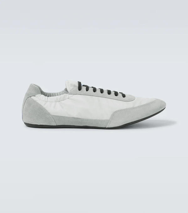  Prada Prada Collapse Re-nylon And Suede Sneakers 