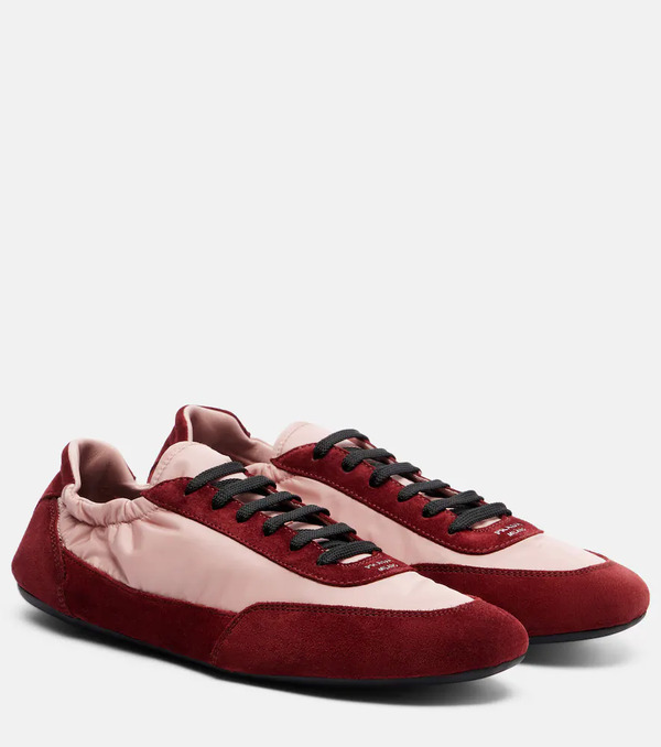  Prada Prada Collapse Re-nylon And Suede Sneakers 