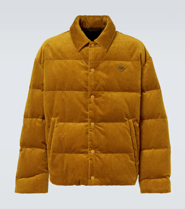  Prada Prada Cotton Corduroy Puffer Jacket 