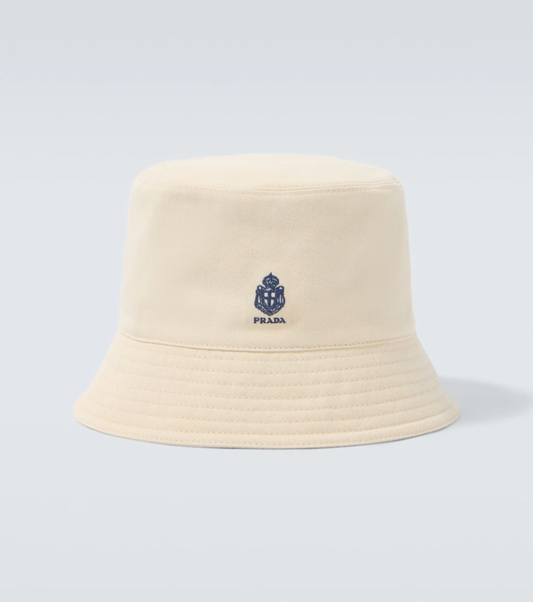  Prada Prada Cotton Gabardine Bucket Hat 