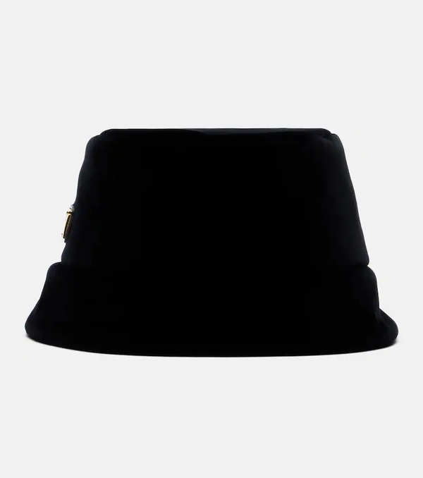  Prada Prada Cotton Velvet Bucket Hat 