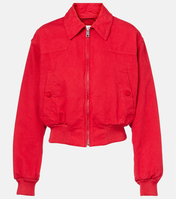  Prada Prada Cropped Cotton Bomber Jacket 